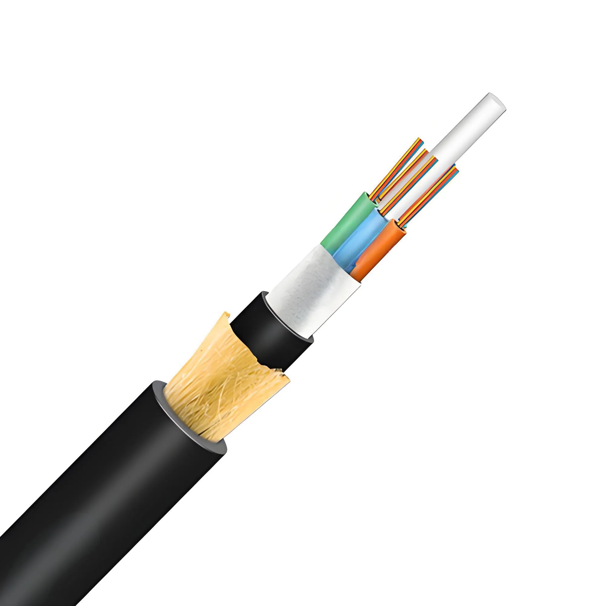 ADSS-D Fiber Optic Cable | Double Jacket  | 2–288 Cores | G.652D/G.655 | Outdoor Aerial Self-Supporting
